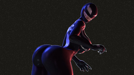 5_fingers big_butt black_body breasts butt claws featureless_breasts female fingers grin grinning_at_viewer looking_at_viewer not_furry one_eye_closed rear_view sharp_teeth simple_background smile smiling_at_viewer solo teeth thick_thighs white_eyes wide_hips wink winking_at_viewer thevestige mayosplash_(modeler) marvel she-venom venom_(marvel) humanoid symbiote 16:9 3d_(artwork) digital_media_(artwork) hi_res source_filmmaker_(artwork) widescreen