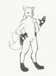 2_tails 4_arms anthro digitigrade male multi_arm multi_limb multi_tail multifur pawpads simple_background solo tail sevten canid canine canis fox hybrid mammal wolf 3:4 hi_res