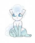 2017 alolan_form alolan_vulpix ambiguous_gender blue_body blue_eyes blue_fur blush egnahcio feral fur generation_7_pokemon hi_res looking_at_viewer nintendo paws pokemon pokemon_(species) regional_form_(pokemon) simple_background solo white_background white_body white_fur