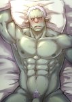 abs armpit_hair body_hair genitals green_body green_skin hair humanoid_pointy_ears male nipples pecs penis pubes solo white_hair katoributa_a that_time_i_got_reincarnated_as_a_slime rigurd_(that_time_i_got_reincarnated_as_a_slime) goblin humanoid