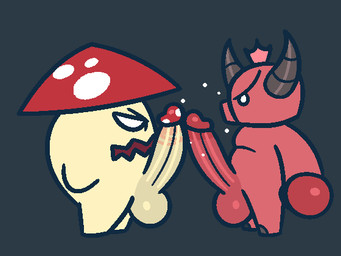 2_horns angry angry_sex anthro balls big_balls big_penis breath duo erection frottage fungus genitals glans horn huge_balls huge_penis humanoid_genitalia humanoid_penis male male/male mushroom penile penis penises_touching pink_body red_glans red_penis sex white_penis gemsum mushroom_(gemsum) sausage_(gemsum) domestic_pig elemental_creature fungi_fauna mammal suid suine sus_(pig) 2026 2d_animation 4:3 animated loop seamless_loop