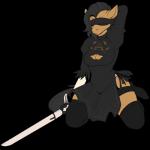 alternative_fashion anthro biped blindfold breasts cleavage clothed clothing cosplay dress female goth kneeling legwear melee_weapon pose solo stockings submissive submissive_female sword weapon napalm_(artist) nier_automata platinumgames anna_(kelnich) equid equine horse mammal 1:1 alpha_channel digital_media_(artwork) hi_res