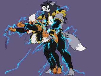 4_toes 5_fingers abs against_railing against_surface ambiguous_penetration anthro anthro_on_anthro anthro_penetrated anthro_penetrating anthro_penetrating_anthro armwear athletic athletic_anthro athletic_female biceps big_breasts black_hair black_nose bodily_fluids breasts brown_hair clenched_teeth clothed clothed_anthro clothed_female clothed_male clothing duo electricity electrogenesis eyes_closed feet female female_penetrated fingerless_gloves fingers fur gloves grey_body grey_fur hair handwear hindpaw humanoid_hands interspecies long_hair male male/female male_penetrating male_penetrating_female muscular muscular_anthro muscular_female muscular_male orange_body orange_fur paws pecs penetration penile penile_penetration railing sex short_hair shoulder_pads standing standing_sex sweat tail teeth text thrusting toes white_body white_fur damageisreally mery_(damageisreally) shiro_uzumaki canid canine canis fox mammal wolf 4:3 hi_res