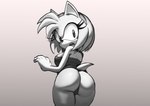 accessory anthro big_breasts big_butt breasts butt camel_toe clothing eyelashes female hair_accessory hairband looking_at_viewer looking_back looking_back_at_viewer open_mouth panties shocked simple_background solo underwear apsel_bluestar sega sonic_the_hedgehog_(series) amy_rose eulipotyphlan hedgehog mammal 2023 absurd_res hi_res monochrome