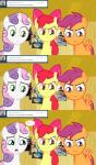 accessory angry apple_bloom_(mlp) applejack_(mlp) blush bodily_fluids bonbon_(mlp) bow_(feature) bow_accessory bow_ribbon comic computer crying cutie_mark_crusaders_(mlp) earth_pony electronics english_text equid equine feathered_wings feathers female feral friendship_is_magic grey_body grey_feathers group hair_accessory hair_bow hair_ribbon hasbro hi_res horn horse jananimations laptop lyra_heartstrings_(mlp) mammal my_little_pony mythological_creature mythological_equine mythology orange_body orange_feathers pegasus pony rainbow_dash_(mlp) ribbons sad scootaloo_(mlp) sweetie_belle_(mlp) tears text tumblr twilight_sparkle_(mlp) unicorn wings young