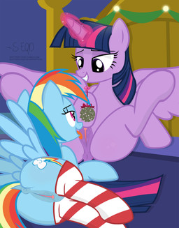 animal_genitalia animal_vulva anus bed bedroom bodily_fluids butt christmas_decorations christmas_lights clitoral_winking clitoris clothing cunnilingus cutie_mark dock_(anatomy) duo equine_genitalia equine_vulva eye_contact eyebrows eyelashes feathered_wings feathers female female/female feral footwear furniture genital_fluids genitals hair half-closed_eyes headboard holidays horn inside kissing_bough legwear lights looking_at_another love lying magic makeup mascara mistletoe multicolored_hair narrowed_eyes on_back on_side open_mouth oral pattern_clothing pattern_footwear pattern_legwear pattern_socks plant purple_eyes rainbow_hair romantic romantic_couple seductive sex smile socks spread_legs spreading striped_clothing striped_footwear striped_legwear striped_socks stripes tail teeth thigh_highs tongue tongue_out vaginal vaginal_fluids vulva wing_boner wings shutterflyeqd christmas friendship_is_magic hasbro my_little_pony mythology rainbow_dash_(mlp) twilight_sparkle_(mlp) equid equine mammal mythological_creature mythological_equine pegasus winged_unicorn 2017 absurd_res hi_res