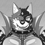 anothereidos_of_dragon_vein_r anthro bodily_fluids canid canine canis chest_harness clothing corca_(anothereidos_r) drooling harness hi_res high_collar hypnosis latex latex_clothing latex_skinsuit liquid_latex lizaosan male mammal mind_control open_mouth open_smile ringed_eyes saliva skinsuit smile solo tight_clothing transformation transformation_sequence wolf