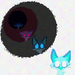 abstract_background angry anthro blue_body blue_eyes blue_fur blue_nose fur hole_(pit) male sad solo demensa emil_(demensa) canid canine canis coyote domestic_dog mammal 1:1 2024 digital_media_(artwork) pixel_(artwork)