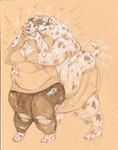 4_toes anthro big_breasts breasts claws cleavage clothed clothing duo feet female fur hair hindpaw humanoid_hands husband_and_wife kissing_cheek male male/female markings married_couple mature_female mature_male obese obese_anthro obese_male overweight overweight_anthro overweight_female overweight_male paws romantic romantic_couple smile spots spotted_body spotted_fur standing sweater tail tail_motion tailwag text toe_claws toes topless topless_anthro topless_male topwear towel towel_on_head wet wet_body wet_fur whorgi donovan_(ghostmexicanwolf) marilyn_(ghostmexicanwolf) canid canine canis dalmatian domestic_dog mammal 2023 absurd_res english_text hi_res