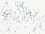 anthro bodily_fluids breasts featureless_breasts female genital_fluids genitals multiple_poses nude pose pussy solo vaginal_fluids ashcozy sierra_(ashcozy) avian bird 4:3 sketch