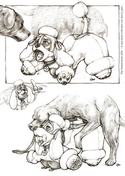 bdsm bestiality bitchsuit bodily_fluids bondage_gear breasts buttplug buttplug_tail cock_gag collar collar_tag disembodied_hand dominant dominant_feral dominant_male drooling duo exposed_breasts fake_tail female female_penetrated feral feral_dominating_human feral_penetrating feral_penetrating_female feral_penetrating_human from_behind_position gag gagged human_on_feral human_penetrated interspecies knotted_gag leash male male/female male_dominating_female male_penetrating male_penetrating_female mounting muzzle_gag nipple_piercing nipple_ring nipples penetration petplay piercing plug_(sex_toy) ring_piercing roleplay saliva sex sex_toy simple_background submissive submissive_female submissive_human tongue tongue_out tongue_piercing white_background the_veterinarian canid canine canis domestic_dog human mammal poodle 2026 hi_res monochrome sketch