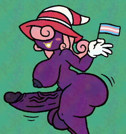 balls big_balls big_breasts big_butt big_penis breasts bubble_butt butt clothed clothed_gynomorph clothed_humanoid clothed_intersex clothing flag flag_(object) genitals gloves green_background gynomorph hair handwear hat headgear headwear holding_flag holding_object huge_balls huge_breasts huge_butt huge_penis hyper hyper_balls hyper_genitalia hyper_penis intersex lgbt_pride lips mostly_nude mostly_nude_gynomorph mostly_nude_humanoid mostly_nude_intersex motion_lines nipples not_furry nude penis pink_hair pride_color_flag pride_colors purple_body purple_skin simple_background smile solo thick_thighs transgender_pride_colors vein veiny_penis white_clothing white_gloves white_handwear witch_hat yellow_lips ftrashpickle_(artist) fuzzycapsule08 mario_bros nintendo paper_mario vivian_(mario) ghost humanoid shadow_siren spirit digital_media_(artwork) trans_(lore) trans_woman_(lore)