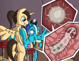 balls blush bodily_fluids cum cum_in_vagina cum_inside drunk duo ejaculation female female_penetrated genital_fluids genitals impregnation internal male male/female male_penetrating male_penetrating_female ovum penetration penile penile_penetration penis penis_in_vagina sex sperm_cell substance_intoxication tongue vaginal vaginal_penetration orintakoda friendship_is_magic hasbro my_little_pony fan_character equid equine horse mammal pony 2018