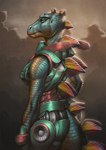 anthro armor cybernetics female machine solo conditional_dnp inert-ren dinosaucers mythology dinosaur dragon lizard mythological_creature mythological_scalie ornithischian prehistoric_species reptile robot scalie stegosaurian stegosaurus thyreophoran