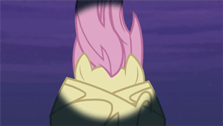 fangs female membrane_(anatomy) membranous_wings red_eyes solo teeth wings unknown_artist friendship_is_magic hasbro my_little_pony flutterbat_(mlp) fluttershy_(mlp) bat_pony equid mammal vampire animated low_res