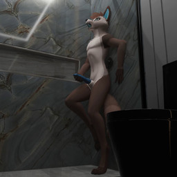 against_surface against_wall anthro fluffy knot looking_pleasured male masturbation nude penile penile_masturbation shower_masturbation solo vizionfox maxnoward_(modeler) vizion_the_fox canid canine fox mammal marble_fox red_fox true_fox 3d_(artwork) 3d_animation animated digital_media_(artwork) hi_res no_sound webm