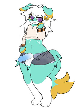 anthro balls blue_body blue_fur bottomwear clothed clothing crop_top erection femboy fur genitals hair hotpants male midriff navel penis purple_eyes shirt shorts smile solo tail thick_thighs topwear white_body white_fur wide_hips zinamao yoko_(sillyliloomfie) canid canine canis fox mammal absurd_res hi_res