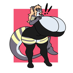 anthro big_breasts breasts clothing dress female huge_breasts hyper hyper_breasts legwear short_dress solo stockings thick_thighs haosafterdark jennifer_(haosafterdark) aquatic fish shark 1:1 absurd_res hi_res