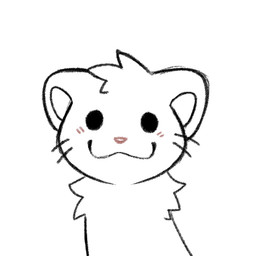 :3 ambiguous_gender black_eyes blinking blush blush_lines bodily_fluids cat_smile feral fur head_tuft licking neck_tuft pink_nose saliva simple_background solo tongue tongue_out toony tuft whiskers white_background white_body white_fur white_inner_ear feve mammal mustelid musteline stoat true_musteline weasel 1:1 2026 animated icon