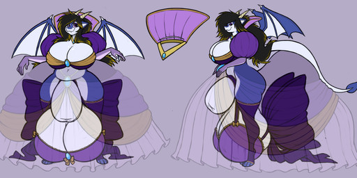 accessory animal_genitalia animal_penis anthro armwear ball_bra ball_gown balls big_balls big_breasts big_sheath black_hair bow_ribbon breasts bustle canine_genitalia canine_penis clothing collar drape dress elbow_gloves frilly frilly_clothing genitals gloves gynomorph hair handwear highlights_(coloring) horn huge_balls huge_sheath hyper hyper_balls hyper_genitalia hyper_sheath intersex jewelry juliet_sleeves long_hair membrane_(anatomy) membranous_wings penis penis_accessory penis_ribbon princess ribbons royalty sheath sleeves slightly_chubby solo tail wings x-ray_view thetunafish mythology swissy dragon mythological_creature mythological_scalie scalie absurd_res hi_res model_sheet