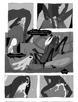 anthro anthro_on_feral anthro_penetrated arthropod_abdomen arthropod_abdomen_genitalia arthropod_abdomen_penis bestiality biped black_body bodily_fluids cowgirl_position cum dialogue dominant dominant_female duo erection female female_anthro female_dominating_male feral feral_penetrating feral_penetrating_anthro from_front_position genital_fluids genitals horn insect_wings internal internal_vaginal leaking_cum male male/female male_feral on_bottom on_top penetration penis segmented_body sex speech_bubble submissive submissive_male uterus wings justdog hollow_knight:_silksong hollow_knight_(franchise) team_cherry hornet_(hollow_knight) styx_(hollow_knight:_silksong) arachnid arthropod insect spider 2026 comic hi_res monochrome