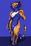 anthro breasts female genitals nipples nude pussy red_eyes solo stripes tail jazzycard dreamworks kung_fu_panda master_tigress felid mammal pantherine tiger absurd_res hi_res