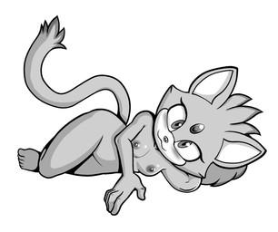 anthro blush breasts female looking_at_viewer nipples nude nude_female pose small_breasts solo wide_hips fourssss sega sonic_the_hedgehog_(series) blaze_the_cat domestic_cat felid feline felis mammal digital_drawing_(artwork) digital_media_(artwork) greyscale hi_res monochrome pinup