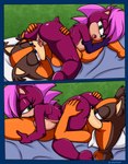 anthro breasts butt cunnilingus duo female female/female genitals humanoid_genitalia humanoid_pussy oral plantigrade pubes pussy sex vaginal vcampan sega sonic_boom sonic_the_hedgehog_(series) sonic_underground sonia_the_hedgehog sticks_the_jungle_badger badger eulipotyphlan hedgehog humanoid mammal mustelid musteline absurd_res hi_res