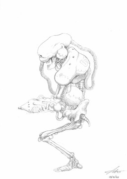 ambiguous_gender bone cable horror_(theme) not_furry open_mouth proboscis_(anatomy) simple_background solo teeth trunk_(anatomy) white_background wire plastiboo godhusk the_hand_(godhusk) humanoid monster vessel_(godhusk) hi_res monochrome official_art