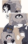 abs anthro breasts caught_off_guard clothing crossgender female group hair mtf_crossgender red_eyes screaming smile sweater tail topwear trio catkitte bonehand_(catkitte) panda_(catkitte) ugly_cat_(catkitte) bear domestic_cat felid feline felis giant_panda mammal 2024 absurd_res comic digital_drawing_(artwork) digital_media_(artwork) hi_res signature
