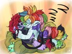 anthro clothing cuddling duo fluffy fluffy_hair fluffy_tail hair tail bardo_en_krisis dreamworks trolls_(dreamworks) arthropod troll_(trolls) 4:3 hi_res