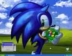 2024 alternate_version_at_source anthro bliss_(image) blue_body blue_fur blue_sky english_text eulipotyphlan fur grass green_eyes hedgehog hi_res holding_object male mammal microsoft microsoft_windows mouse_cursor plant pop-up rythaze sega sky smile smiling_at_viewer solo sonic_the_hedgehog sonic_the_hedgehog_(series) standing text windows_logo windows_xp