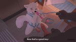 animal_genitalia animal_penis anthro ball_gag bdsm biped black_nose bodily_fluids bondage bound canine_genitalia canine_penis collar cuff_(restraint) cum cum_on_face cum_on_ground cum_on_hand cum_on_penis cum_string dialogue duo erection eyebrows fingers fur gag genital_fluids genitals good_boy handcuffs harness harness_ball_gag harness_gag kink_gear kneeling knot knot_in_sheath knotted_penis male male/male metal_cuffs muzzle_(object) open_mouth open_smile pawpads penis restraints sheath smile teeth text tongue white_body white_fur wiping_face letodoesart leto_(letodoesart) canid canine fox mammal 16:9 english_text hi_res shaded widescreen