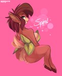 absurd_res activision anthro bagelcollector big_butt bottomless breasts butt clothed clothing deer elora faun_(spyro) female heart_eyes heart_symbol hi_res mammal multicolored_body side_boob solo spyro_reignited_trilogy spyro_the_dragon two_tone_body
