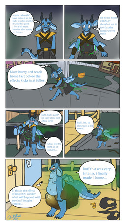 blue_body bodily_fluids brownie clothing comic_panel cosplay cum cum_in_clothing cum_in_underwear desperation door fart fart_cloud fart_fetish feces food fruit genital_fluids glurgle grass horn male multicolored_body obese overweight plant poop_desperation pumpkin rumbling_stomach running soiling soiling_underwear solo sound_effects speech_bubble street sweat sweets tail tapering_tail thought_bubble torn_clothing two_tone_body underwear weight_gain dirtytail dirtytail_(character) teasy kobold scalie winged_kobold 9:16 comic hi_res
