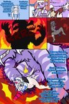 abdominal_bulge anthro anthro_to_feral armbinder ball_gag bdsm big_penis binder_(restraint) blue_eyes bodily_fluids bondage bondage_gear bound breaking_the_fourth_wall claws collar cum cum_inflation cum_inside dialogue duo ear_piercing ear_ring ejaculation explicitly_stated_consent facial_hair facial_markings fangs feathers female feral fire fur gag genital_fluids genitals goatee growth hair head_markings heart_eyes heart_symbol highlights_(coloring) holding_partner horn huge_penis humanoid_pointy_ears inflation lying magic male male/female markings muffled on_back penis piercing pointy_ears presenting purple_body purple_fur red_eyes restraints ring_piercing roaring rough_sex sex shadow silhouette size_difference size_transformation star_pendant striped_markings stripes submissive tail tattoo teeth text torn_ear towel towel_only transformation unusual_anatomy unusual_genitalia white_hair sandentwins slightly_damned buwaro_elexion kieri_suizahn angel canid canine fire_demon_(slightly_damned) humanoid mammal 2:3 comic english_text hi_res