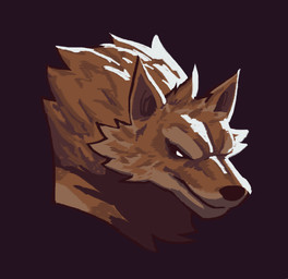ambiguous_gender anthro brown_body brown_eyebrows brown_fur empty_eyes eyebrows front_view fur mouth_closed purple_background simple_background snout solo thick_eyebrows white_eyes kingarthur_i canid mammal 2022 absurd_res colored digital_drawing_(artwork) digital_media_(artwork) headshot_portrait hi_res portrait