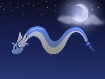 1_horn ambiguous_gender armless blue_body cloud feral head_wings horn moon night sky skyscape solo star starry_sky unusual_wing_placement wings floofyskydraws nintendo pokemon dragonair generation_1_pokemon pokemon_(species) 2d_animation 4:3 animated short_playtime