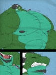 abs anthro biceps big_muscles big_pecs black_hair body_size_growth duo extreme_size_difference green_body green_scales growth hair horn huge_muscles huge_pecs hyper hyper_muscles macro male muscle_growth muscular muscular_anthro muscular_arms muscular_male nude pecs potion red_body red_scales scales size_difference size_transformation small_head tail tiny_head transformation vein white_hair yellow_eyes notveryathletic ryuakira third-party_edit mythology akira_(ryuakira) arekusanderu dragon mythological_creature mythological_scalie reptile scalie 2012 color_edit colored comic hi_res