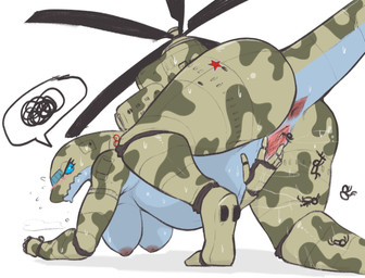 aircraft ambiguous_gender annoyed anthro anus big_breasts big_butt blue_eyes blush bodily_fluids breasts butt camo camo_body curvy_figure eyelashes female female_pred fully_inside genital_fluids genitals green_body grey_body group half-closed_eyes helicopter larger_female machine mature_anthro mature_female multicolored_body narrowed_eyes nipples non-mammal_nipples nude partially_inside pregnant simple_background size_difference smaller_ambiguous spread_vulva spreading stick_figure sweat thick_thighs two_tone_body unbirthing vaginal vaginal_fluids vehicle voluptuous vore vulva white_background esstac-kywi mi-26 mil_moscow_helicopter_plant aeromorph living_aircraft living_helicopter living_machine living_vehicle hi_res