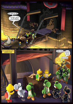 anthro ball_gag balls bdsm black_border blind bondage border bound castle castle_wall chastity_cage chastity_cage_only chastity_device chastity_device_only disability duo erection feet foot_fetish foot_focus forced fur gag gagged genitals group latex male male/male muscular nude open_mouth penis slave smile speech_bubble spikes submissive tail text tongue wearing_chastity_cage wearing_chastity_device pricethecamel mario_bros mythology nintendo pokemon dinosaur dragon generation_7_pokemon green_yoshi koopa koopa_troopa legendary_pokemon mythological_creature mythological_scalie pokemon_(species) prehistoric_species reptile scalie tortoise turtle white_yoshi yoshi zeraora comic english_text hi_res