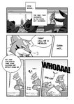 anthro better_version_at_source blush bodily_fluids buizel clothed clothing comic dialogue english_text feral floatzel fur generation_1_pokemon generation_4_pokemon generation_5_pokemon generation_6_pokemon glomp hi_res lester_(risenpaw) male monochrome ness_(risenpaw) nintendo open_mouth oshawott pancham pikachu pokemon pokemon_(species) question_mark risenpaw semi-anthro sighing surprise sweat sweatdrop swimming_pool swimwear text water