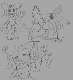 anthro balls breakdancing breasts butt clothing dancing dialogue fur genitals gesture gynomorph hair hand_gesture humanoid_genitalia intersex looking_at_viewer nude open_mouth penis pinata sharp_teeth simple_background smile solo tail teeth text tongue topwear vulva wave token_taker blushcrunch_studio dandy's_world roblox yatta_(dandy's_world) animate_inanimate living_pinata toon_(dandy's_world) 2025 absurd_res digital_media_(artwork) english_text hi_res monochrome sketch