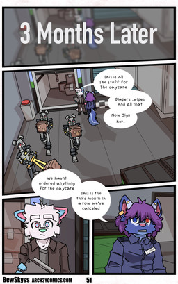 ageplay anthro blue_body blue_fur box clothed clothing container fur hair machine male purple_hair roleplay teeth text truck vehicle white_body white_fur bewskyss five_nights_at_freddy's scottgames steel_wool_studios canid canine canis mammal robot absurd_res comic english_text hi_res url