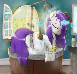 animal_genitalia animal_vulva anus bath bathing bathtub brush brushing brushing_hair butt clitoris cutie_mark dock_(anatomy) equine_anus equine_genitalia equine_vulva eyes_closed female female_feral feral genitals hair horn inside personal_grooming plant puffy_anus quadruped rubber_duck shower solo styling_hair tail tree vulva water dosh friendship_is_magic hasbro my_little_pony mythology rarity_(mlp) equid equine mammal mythological_creature mythological_equine unicorn 2021 absurd_res digital_media_(artwork) hi_res