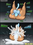 absurd_res al_gx anthro balls big_balls big_breasts big_butt big_penis blue_body bodily_fluids breasts brown_body butt celes_(celes_the_whim) comic cum cum_in_pussy cum_inside duo ejaculation erection excessive_cum excessive_genital_fluids female generation_1_pokemon generation_5_pokemon genital_fluids genitals hi_res huge_balls huge_penis hyper hyper_balls hyper_genitalia hyper_penis legendary_pokemon male male/female mew_(pokemon) nintendo nipples orgasm penetration penis pokemon pokemon_(species) shiny_pokemon small_but_hung spanish_text tail text translated vaginal vaginal_penetration whimsicott