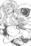 1_eye abdominal_bulge ahegao belly belly_inflation blush bodily_fluids bosshi bottomless censor_bar censored clothed clothing comic consentacles cum cum_drip double_penetration dripping duo female female_on_bottom female_on_top fucked_silly genital_fluids greyscale hair hi_res horn humanoid ineffective_censorship inflation interspecies japanese_text long_hair looking_pleasured monochrome monster_girl_(genre) navel not_furry on_bottom on_top open_mouth penetration ridiculous_fit serakuma sex size_difference sketch smaller_on_top solo_focus spread_legs spreading tentacle_creature tentacle_sex tentacles text tight_fit traditional_media_(artwork) vaginal
