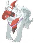 anthro anthrofied biped breasts clothed clothing clothing_pull curvy_figure female fluffy fluffy_tail looking_at_viewer navel nipples panties panty_pull pokemorph slightly_chubby solo standing tail topless underwear underwear_pull voluptuous beelzemon_(artist) nintendo pokemon generation_3_pokemon mammal pokemon_(species) zangoose digital_media_(artwork)