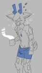 anthro antlers barely_visible_genitalia barely_visible_penis blue_antlers blue_bottomwear blue_clothing blue_penis blue_shorts bodily_fluids bottomwear bubble clothing coffee_cup container cup erection eyes_closed fist fur genital_fluids genitals horn male markings morning_wood open_mouth penis precum shark_tooth_necklace shorts sleep_bubbles sleeping snot snot_bubble solo sound_effects spots spotted_body spotted_fur tired vowelless vowelless_sound_effect zzz skweekers spot_(skweekers) deer mammal 2022 hi_res sketch spot_color