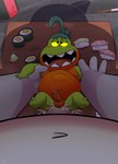 abdominal_bulge anal anal_penetration anthro balls belly big_dom_small_sub bodily_fluids cum cum_in_ass cum_inside cum_while_penetrated dominant duo erection first_person_view food genital_fluids genitals green_body grey_body kemono looking_pleasured lying male male/male navel nipples nude nude_male open_mouth overweight overweight_bottom overweight_male overweight_top penetrating_pov penetration penile penile_penetration penis penis_in_ass sex size_difference smaller_penetrated sushi leothelionel dreamworks the_bad_guys mr._piranha_(the_bad_guys) mr._shark_(the_bad_guys) characiform fish marine piranha_(fish) serrasalmid shark 2023 hi_res
